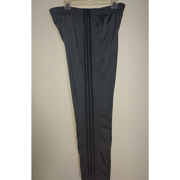 Adidas 3 Stripe Men's XL Sweatpants Straight Leg Athletic Zippered Ankles Gray - Picture 3 of 11